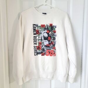 KAMEN RIDER SERIES MASKED RIDER 50TH ANNIVERSARY CREWNECK - Size Medium Preowned
